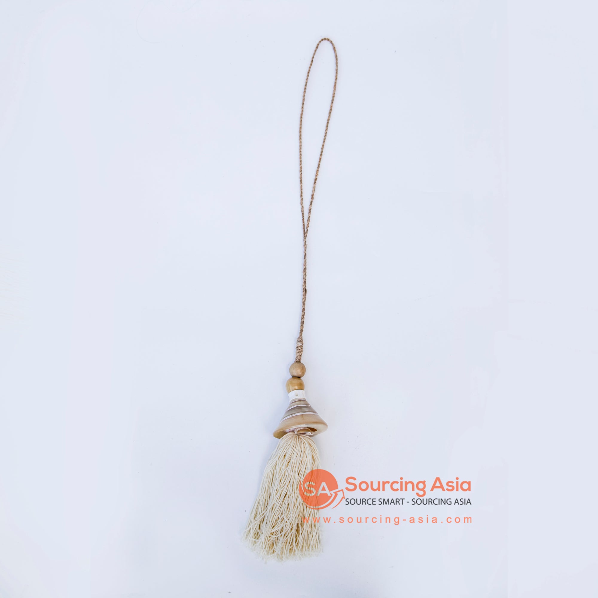 DHL077 NATURAL ROPE AND TASSEL NECKLACE WALL DECORATION