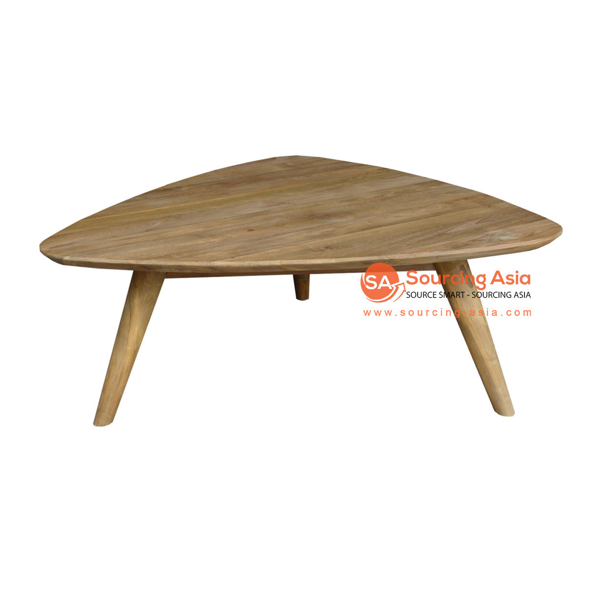 ECL320 NATURAL RECYCLED TEAK TRIANGLE RETRO COFFEE TABLE