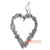 HAN013L-WW WHITE WASH HEART SHAPED DRIFTWOOD HANGING DECORATION