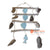 HAN017-1 NATURAL DRIFTWOOD WITH TURQUOISE HEART AND FISH HANGING DECORATION