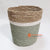 HBSC069-3 MIXED COLORS SEAGRASS ROUND WASTE PAPER BASKET 