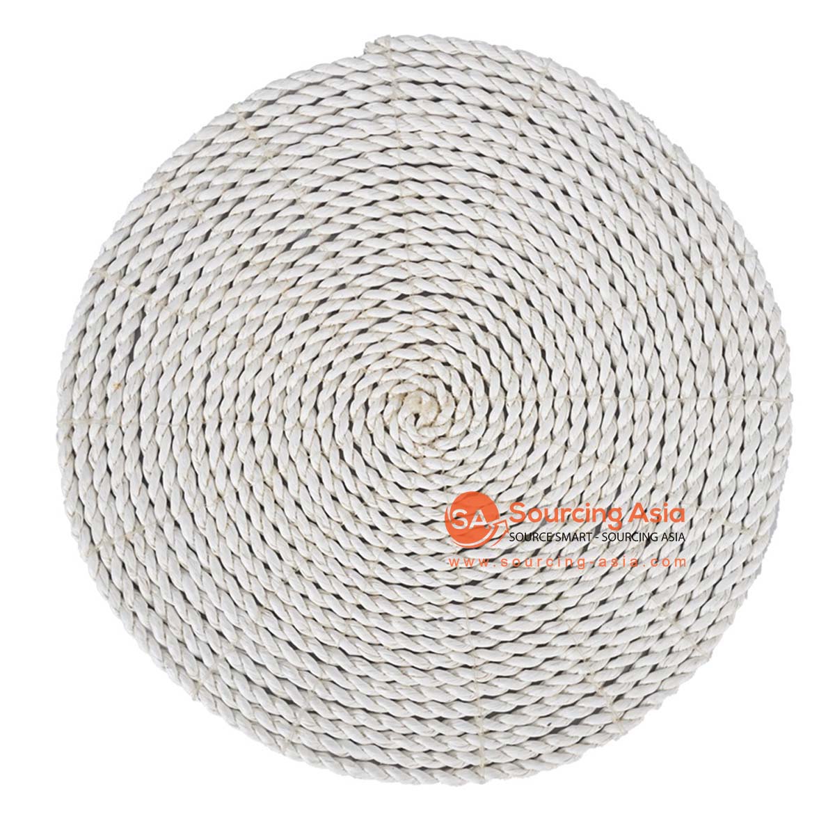 HBSC568-3 WHITE SEAGRASS ROUND PLACEMAT