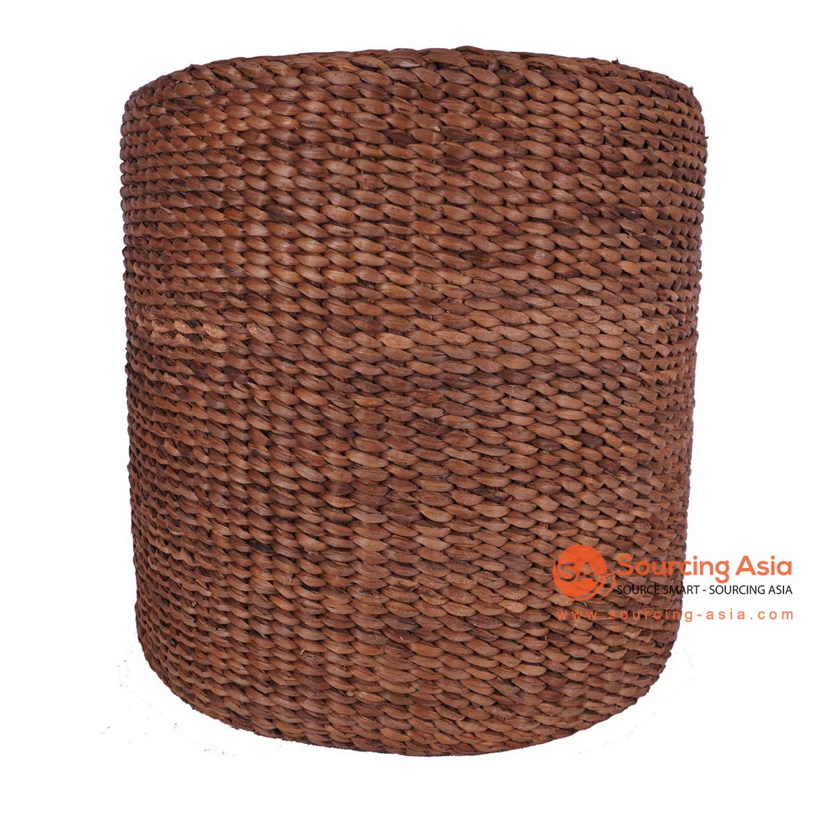 HBSC600 NATURAL WATER HYACINTH ROUND FOOT POUFFE