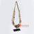 KNTC077 NATURAL SHELL COMBINATION PAPUA TRIBAL STYLE NECKLACE ON STAND DECORATION