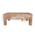 LAC062 NATURAL RECYCLED TEAK WOOD ELEPHANT LEG CARVED COFFEE TABLE