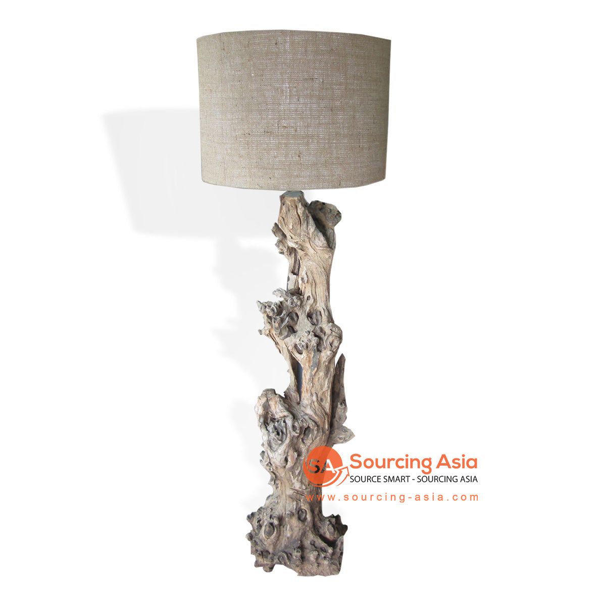LB030 NATURAL WOODEN STANDING LAMP WITH NATURAL SHADE