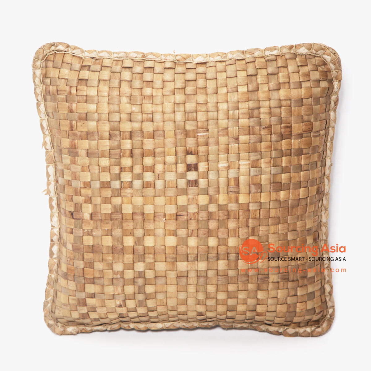 MAC038 NATURAL WOVEN BANANA SQUARE CUSHION (PRICE WITH INNER)