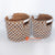 MRC240 SET OF TWO NATURAL BANANA FIBER BASKETS WITH WHITE ROPE DECORATION AND HANDLES