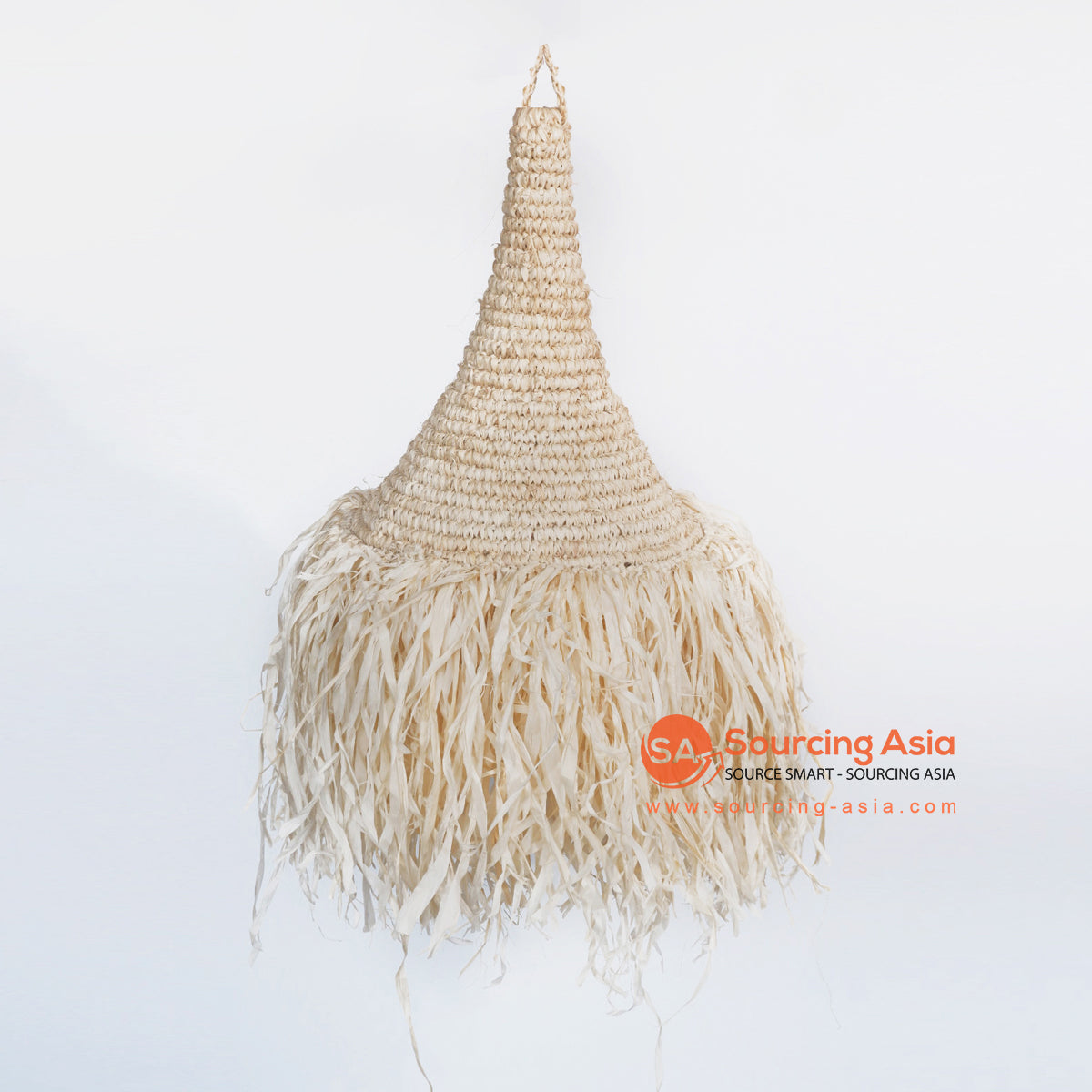 MRC297 NATURAL WOVEN MENDONG PENDANT LAMP WITH FRINGE