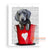 MYS188 DOG IN RED CONTAINER PAINTING