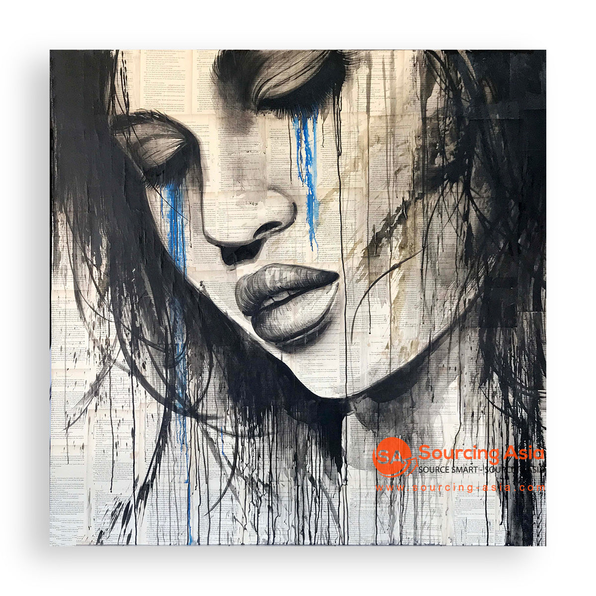 MYS353 CRYING WOMAN PAINTING