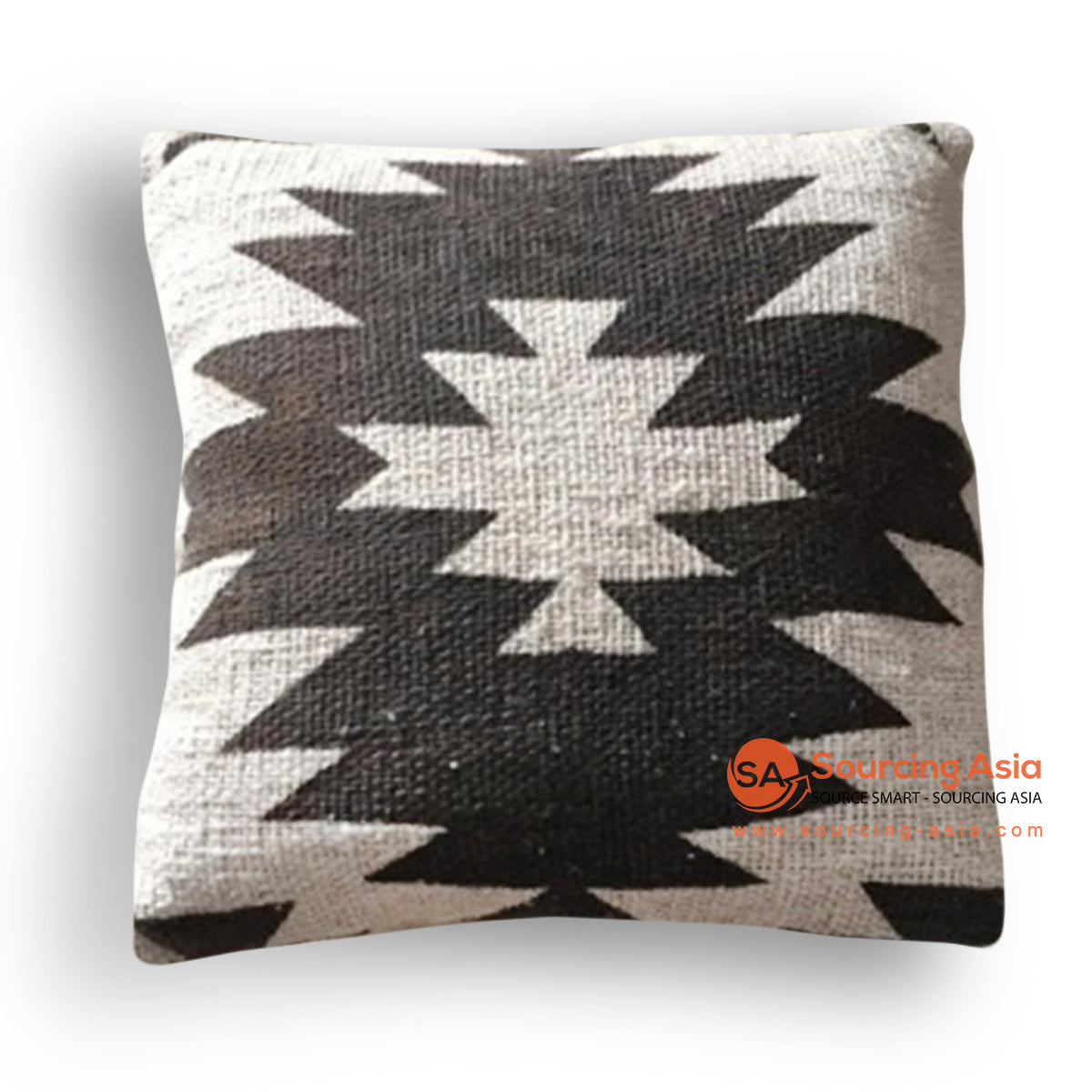 PLT015-1 BLACK AND WHITE SQUARE CUSHION (PRICE WITHOUT INNER)