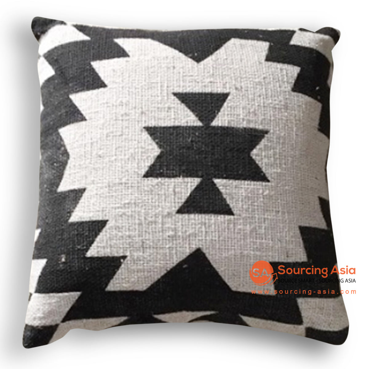 PLT015-2 BLACK AND WHITE SQUARE CUSHION (PRICE WITHOUT INNER)