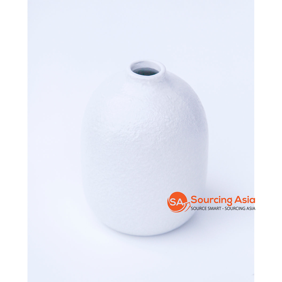 PNJ006 CERAMIC WITH A GRAINY SURFACE VASE COLOR WHITE TEXTURED