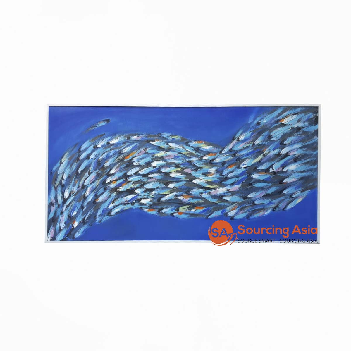 SDL134 FISH PAINTING WITH WHITE FRAME