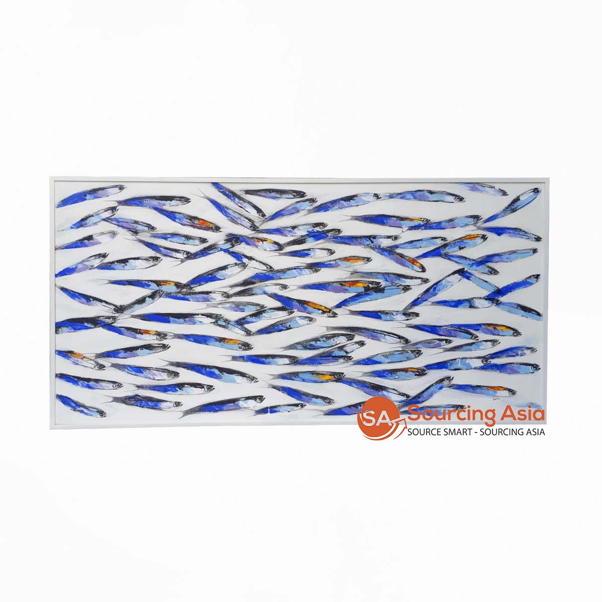 SDL135 FISH PAINTING WITH WHITE FRAME