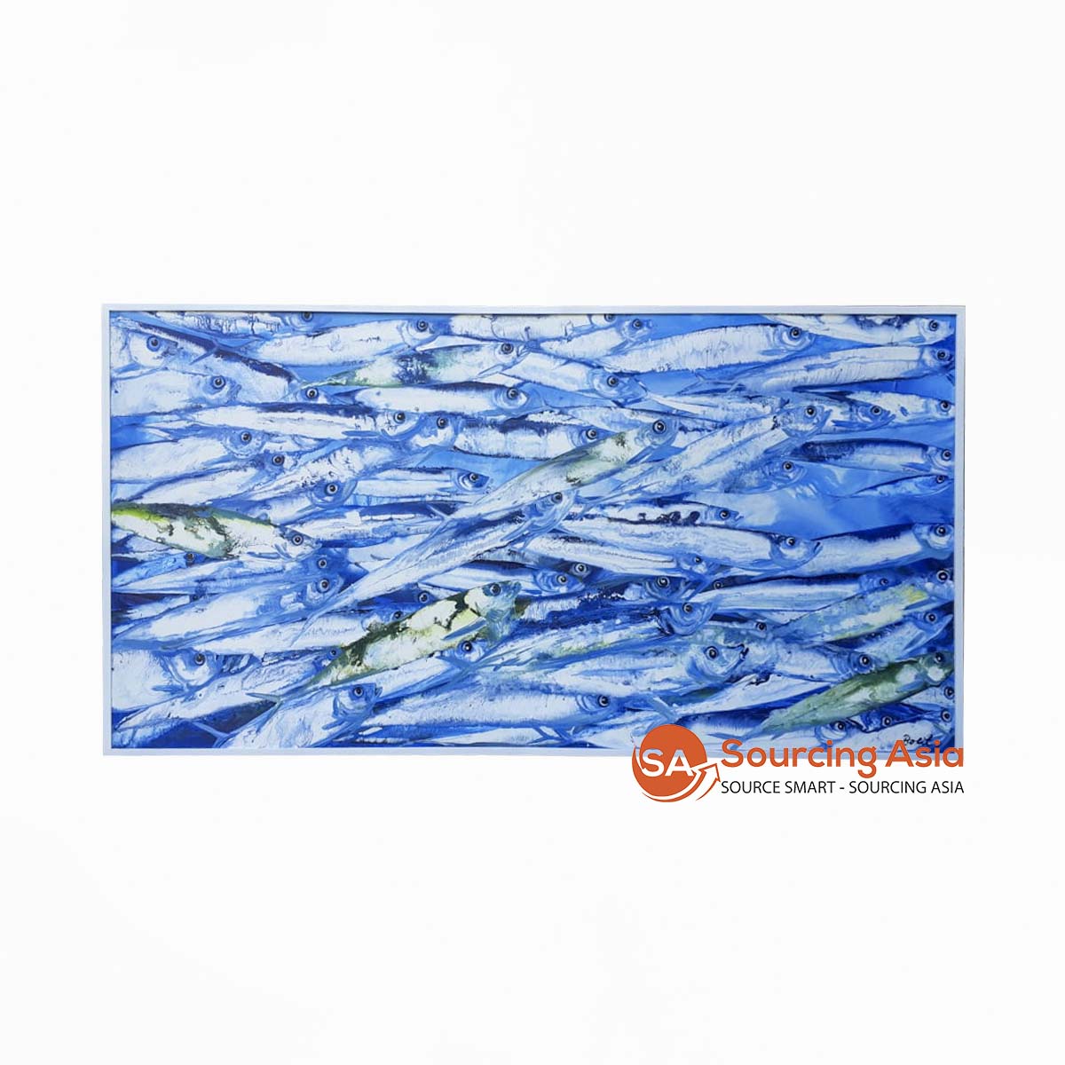 SDL141 FISH PAINTING WITH WHITE FRAME