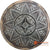 SHL059-12 WHITE WASH PALM WOOD DECORATIVE PLATE WALL DECORATION WITH TRIBAL CARVINGS