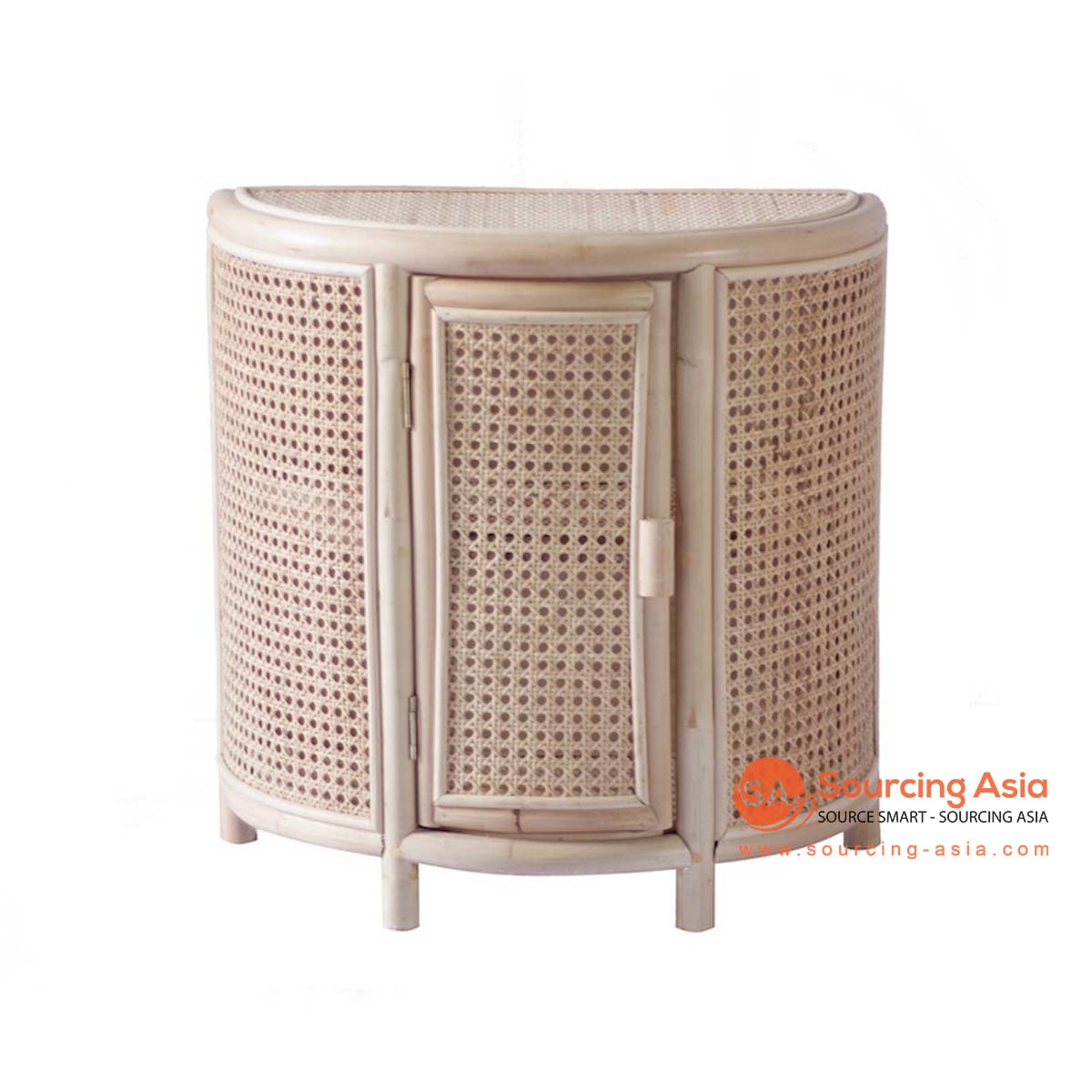 SHL499 NATURAL RATTAN BEDSIDE TABLE WITH ONE DOOR