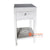 THE137WW WHITE WASH WOODEN PHONE TABLE WITH DRAWER