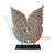 VICT013 SET OF TWO WOODEN ANGEL WING ON STAND DECORATIONS