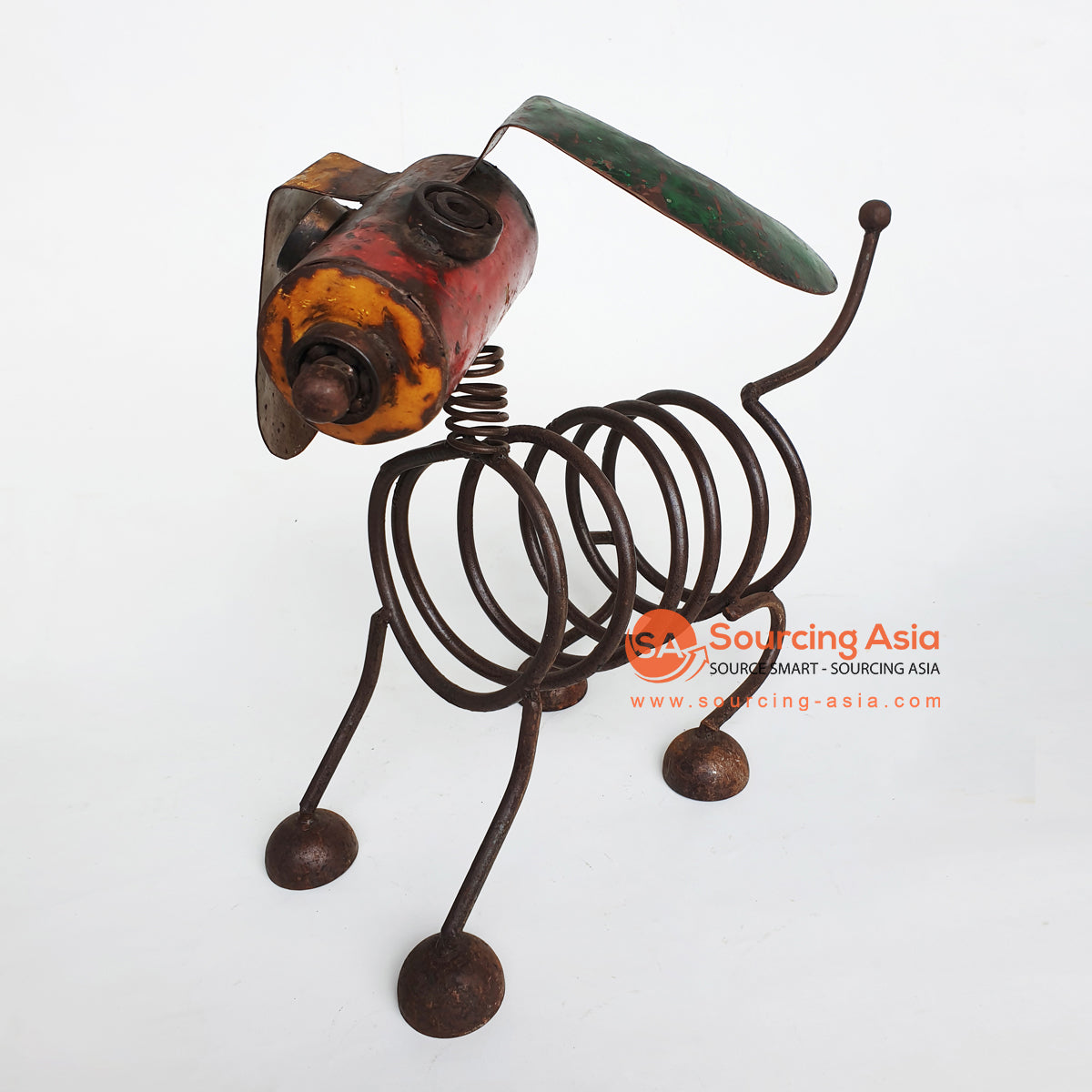 ALNC020 METAL DOG DECORATION WITH SPIRAL BODY