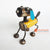 ALNC045 YELLOW METAL DOG DECORATION WITH SPIRAL NECK