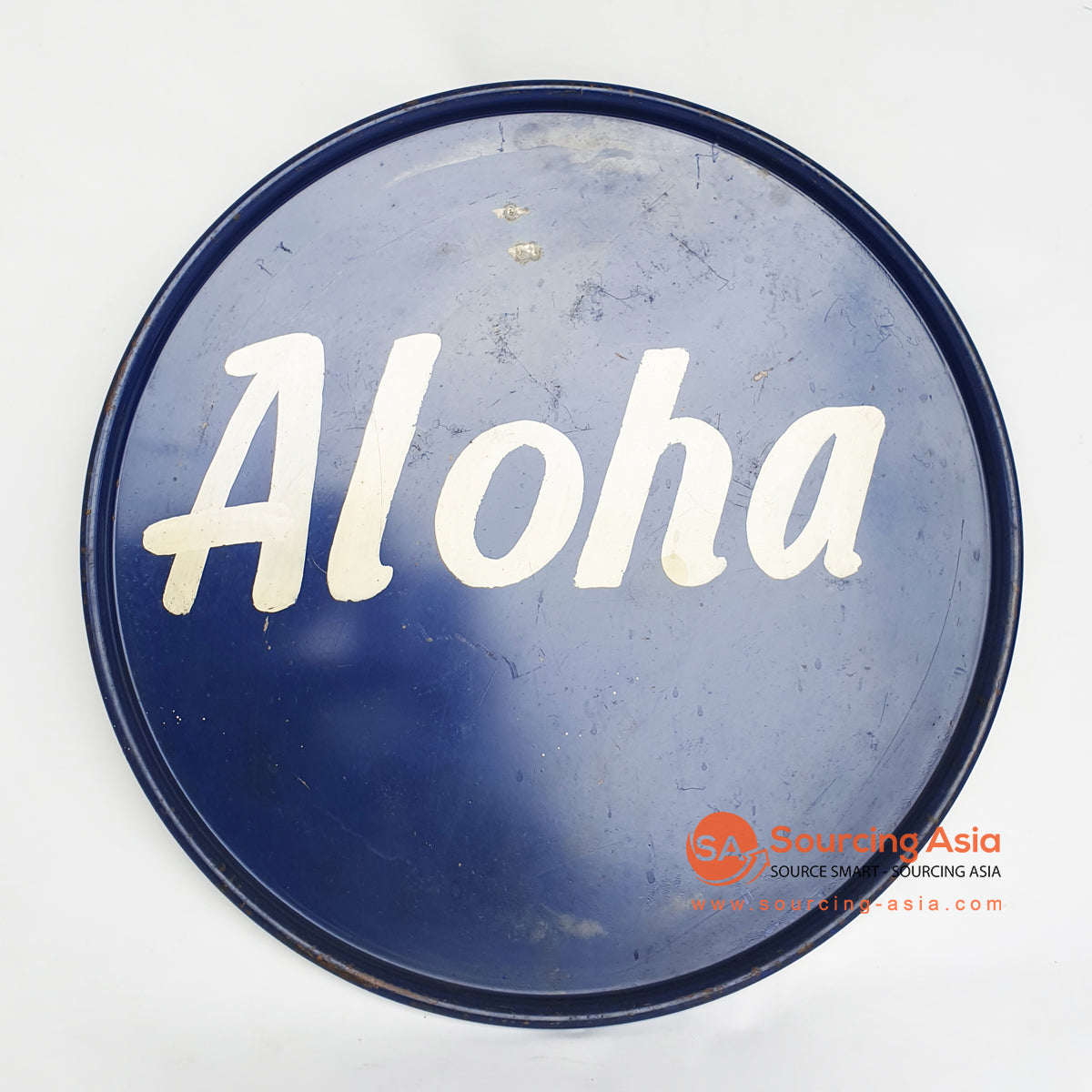 ALNC050 ROUND METAL DECORATION SIGN "ALOHA"
