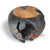 BBU024 BLACK AND NATURAL MIX TEAK ROOT BALL STOOL AND SIDE TABLE