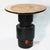 BMW220-1 BLACK AND NATURAL SUAR WOOD ROUND SIDE TABLE