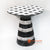 BMW220-2 BLACK AND WHITE SUAR WOOD ETHNIC TRIBAL STYLE SIDE TABLE