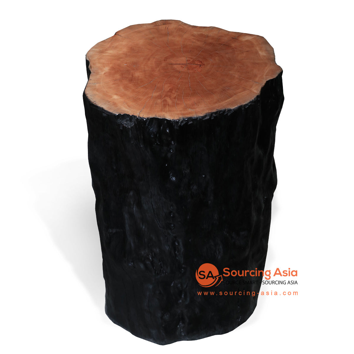 BMW270 BLACK LYCHEE WOOD STOOL AND SIDE TABLE