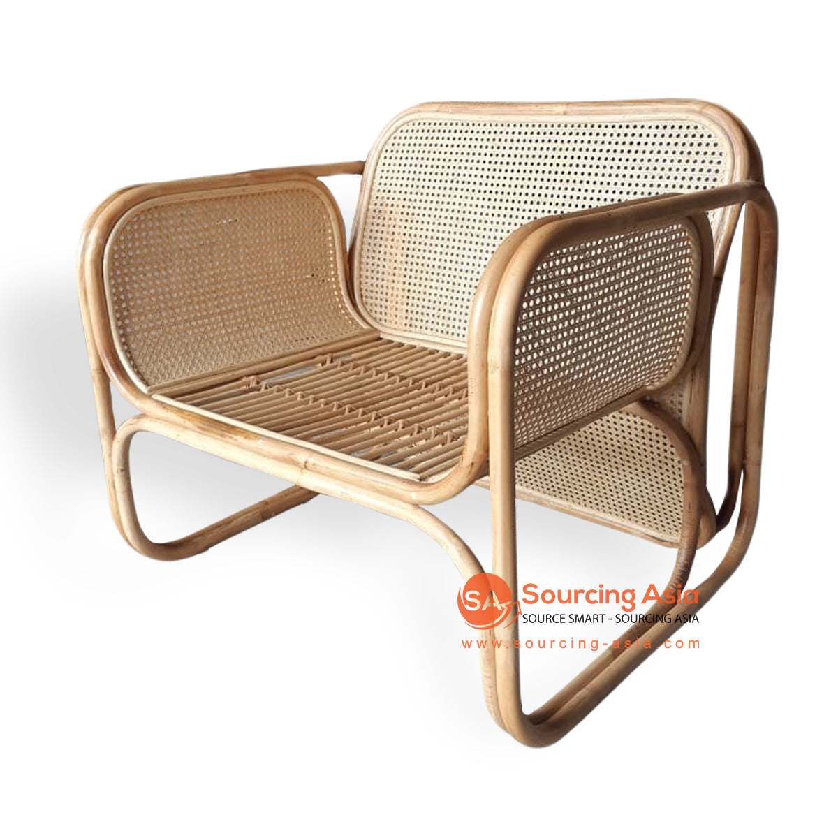 BNT077 NATURAL RATTAN CASUAL ARM CHAIR