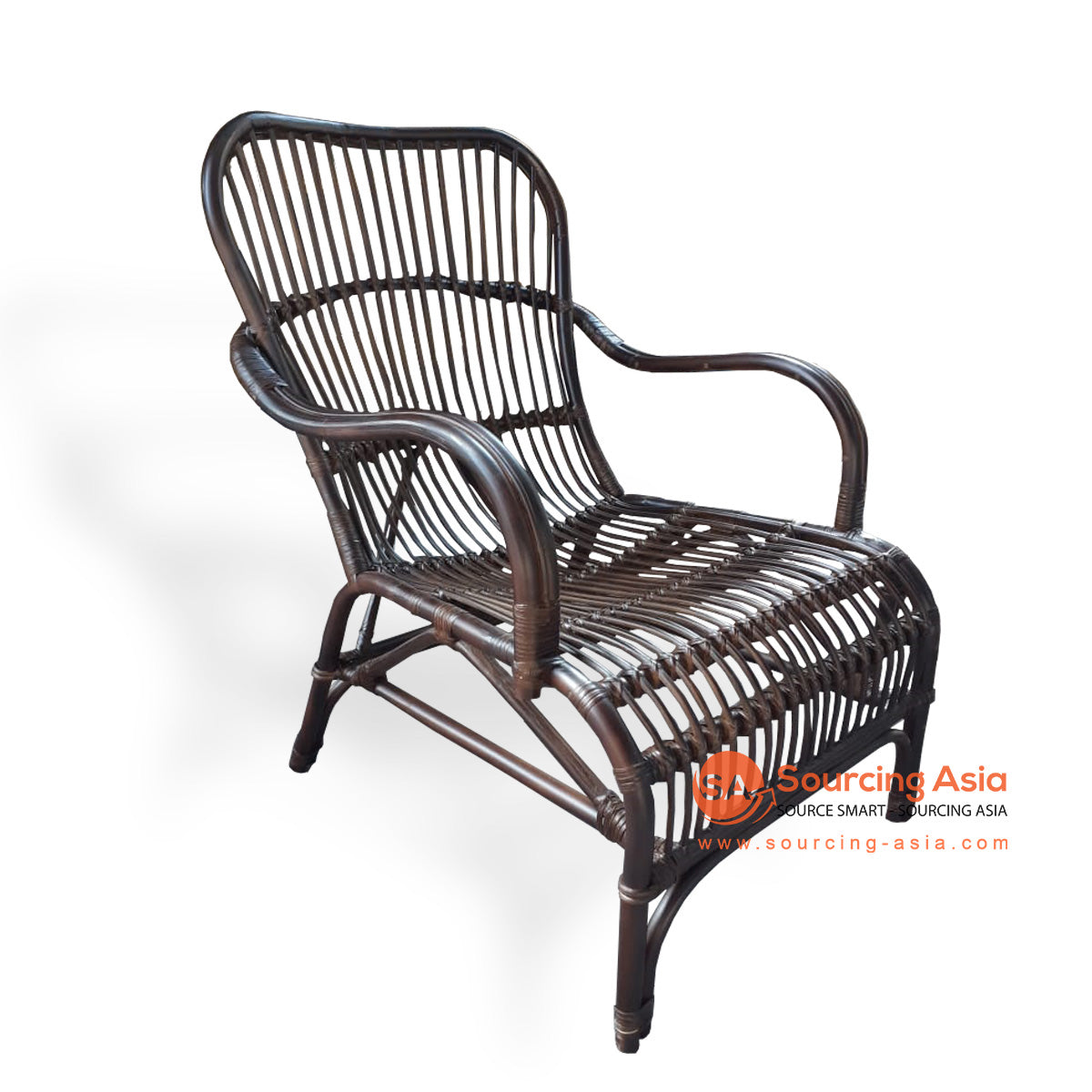 BNT191 DARK BROWN RATTAN RELAXING CHAIR