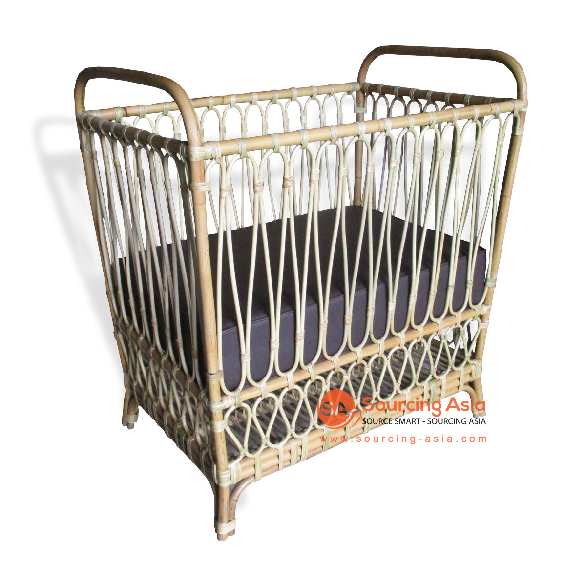 BNT028 NATURAL RATTAN BABY COT WITHOUT CUSHION