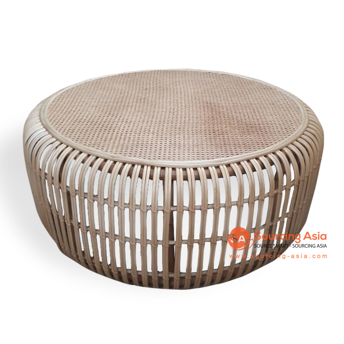 BNT255 NATURAL RATTAN COFFEE TABLE WITH WEAVE TOP