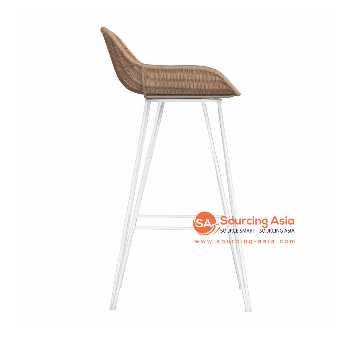 BNT285 SYNTHETIC RATTAN BAR STOOL WITH POWDER-COATING LEGS