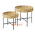 BNT289 SET OF TWO WATER HYACINTH ROUND COFFEE TABLES