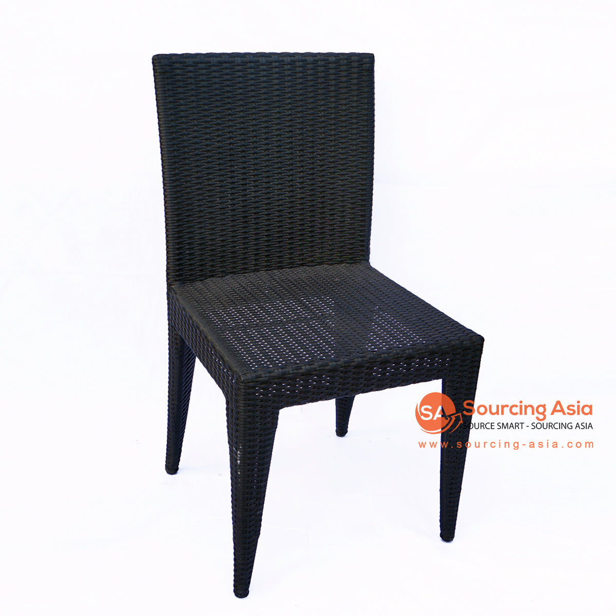 BNTC001-6 BLACK SYNTHETIC RATTAN DINING CHAIR