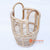 BNTC007-2 NATURAL RATTAN DECORATIVE GAPED BASKET WITH HANDLE