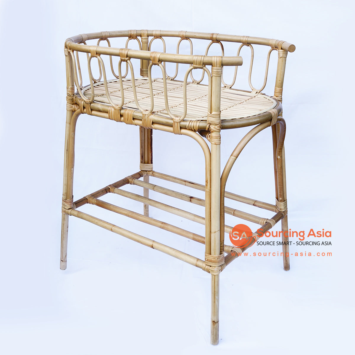 BNTC008 NATURAL RATTAN BABY CHANGING TABLE
