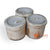 BSC019-1 SET OF THREE WHITE WASH BAMBOO WOOD CANDLES