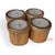 BSC021-1 SET OF FOUR NATURAL BAMBOO WOOD CANDLES