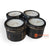 BSC021-3 SET OF FOUR BLACK BAMBOO WOOD CANDLES