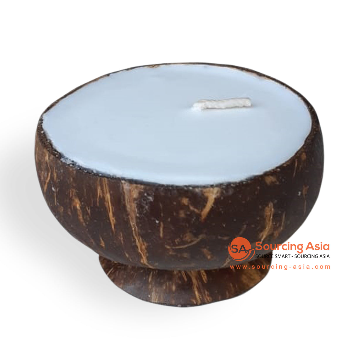BSC027 NATURAL COCONUT CANDLE WITH STAND