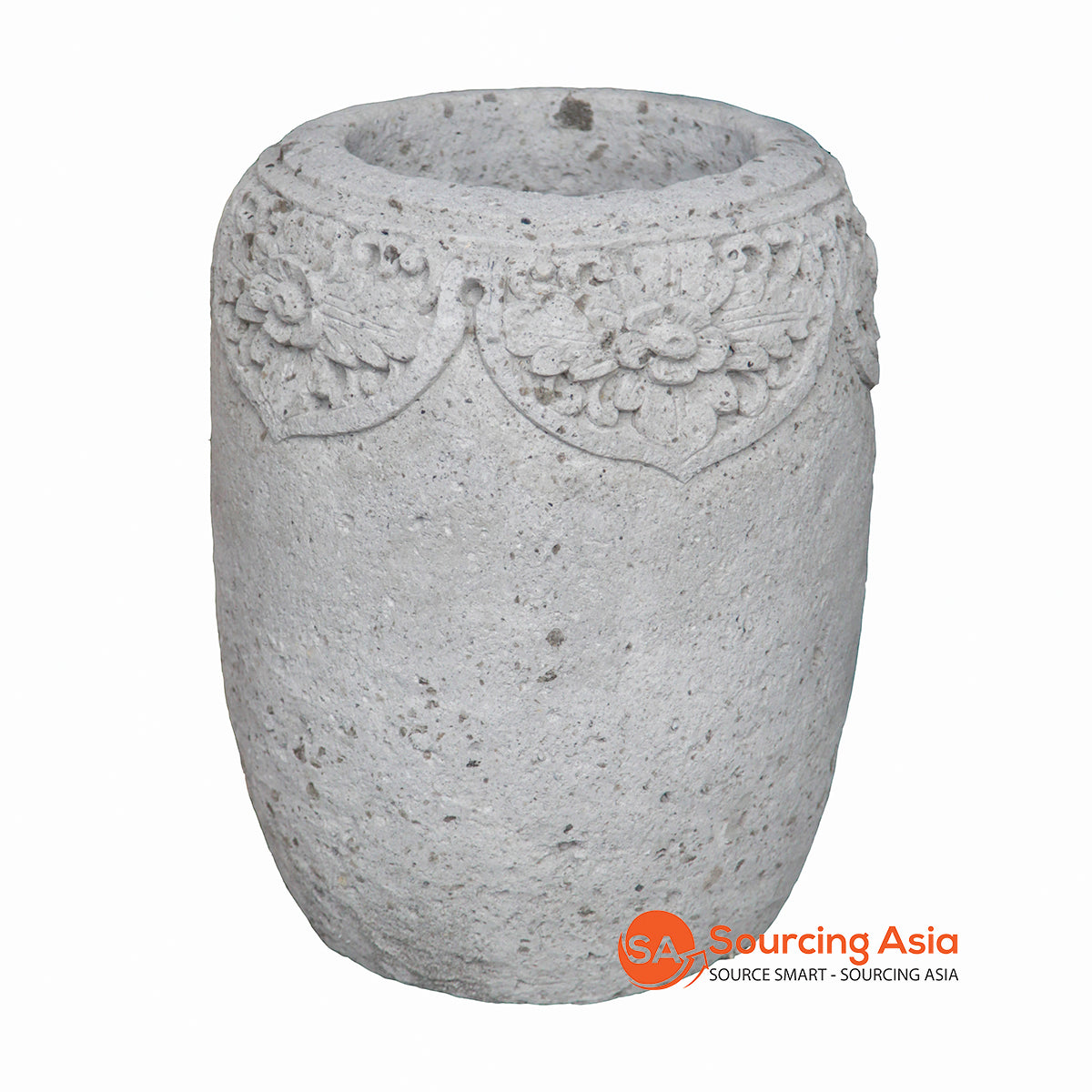 BUME107-1 STONE CARVED POT