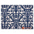 BZN022 SET OF FOUR INDIGO FLORENCE PRINTED COTTON PLACEMATS