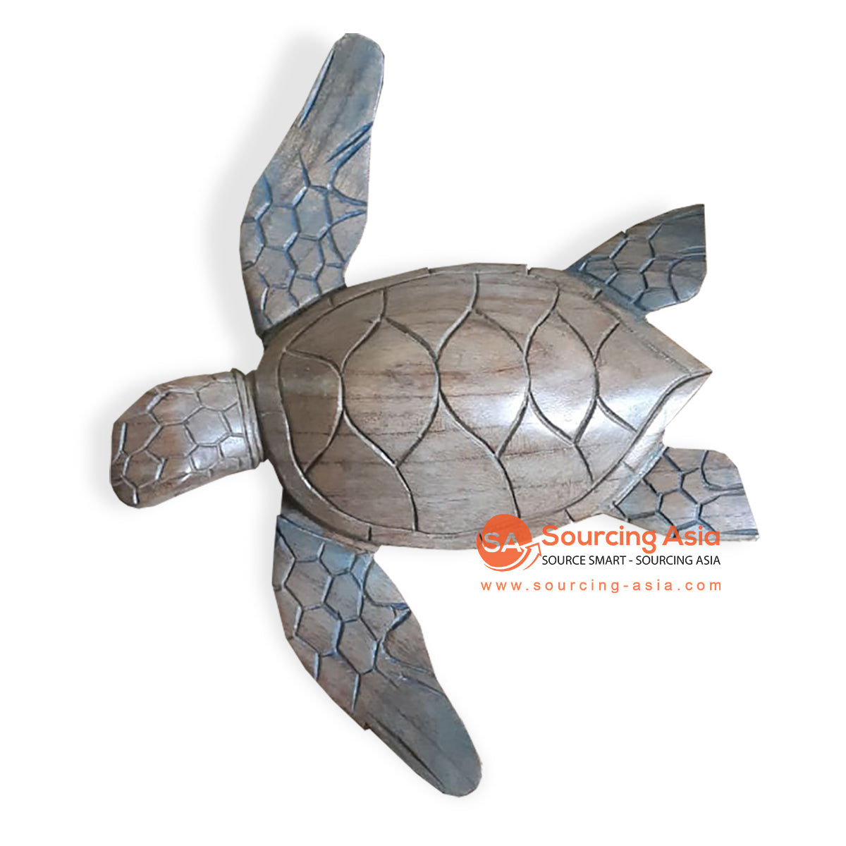 CAH006 NATURAL WOODEN TURTLE STATUE