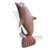 CAH007-2 NATURAL WOODEN DOLPHIN STATUE