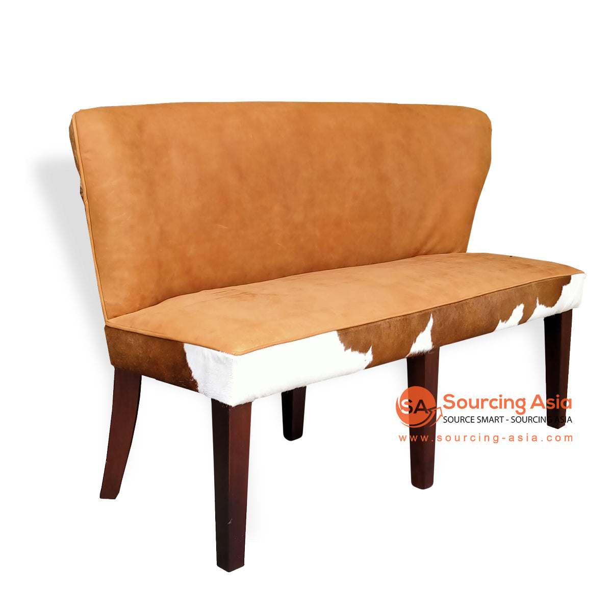 CCM030 COWHIDE LEATHER TWO SEATS BENCH